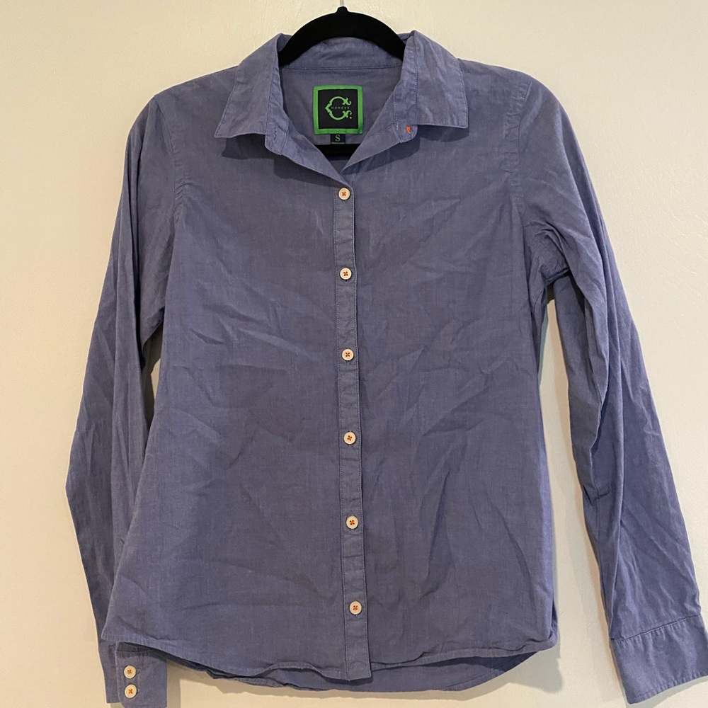 C. Wonder Blue Button Down - Size S